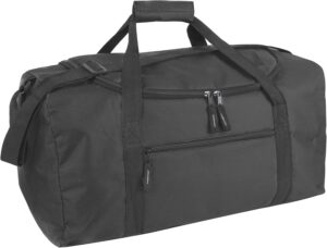 20 Inch, 40 Liter Duffel Bag for Men, Women Travel Weekender Overnight Carry-on Shoulder Duffel Tote Bag (Black)